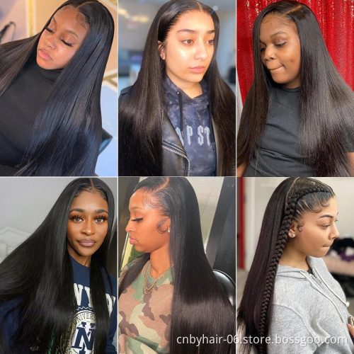 Wholesale Brazilian Virgin Cuticle Aligned Transparent Lace Wigs Deals,Straight Raw Human Hair Lace Front Wigs